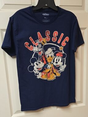 Disney Mickey & Friends | Boys | Classic Graphic Tee | Navy | Size S